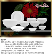 BỘ SỨ MINH CHÂU SET-17